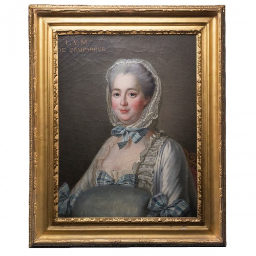 DROUAIS François-Hubert, d'après  - Portrait de Madame de Pompadour