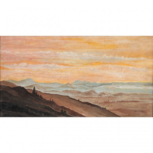 Jean-Baptiste Adolphe GIBERT (1803-1889) - Sunset in Italy