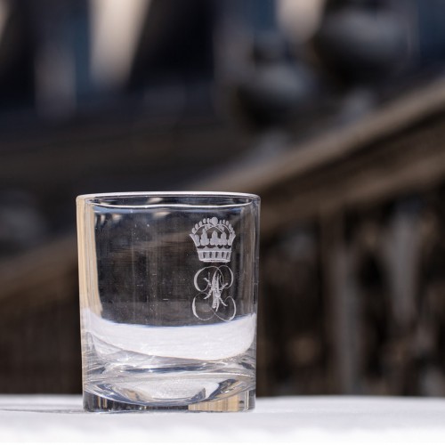 XIXe siècle - Série de 12 verres à eau en cristal du service du Roi Louis-Philippe