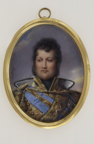 19th century - Miniature portrait of Louis-Philippe, Duke of Orléans, by Nicolas JACQUES 