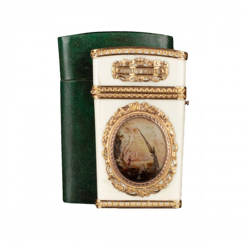 Étui à tablettes en ivoire monté en or du XVIIIe siècle, Paris, 1778-1779