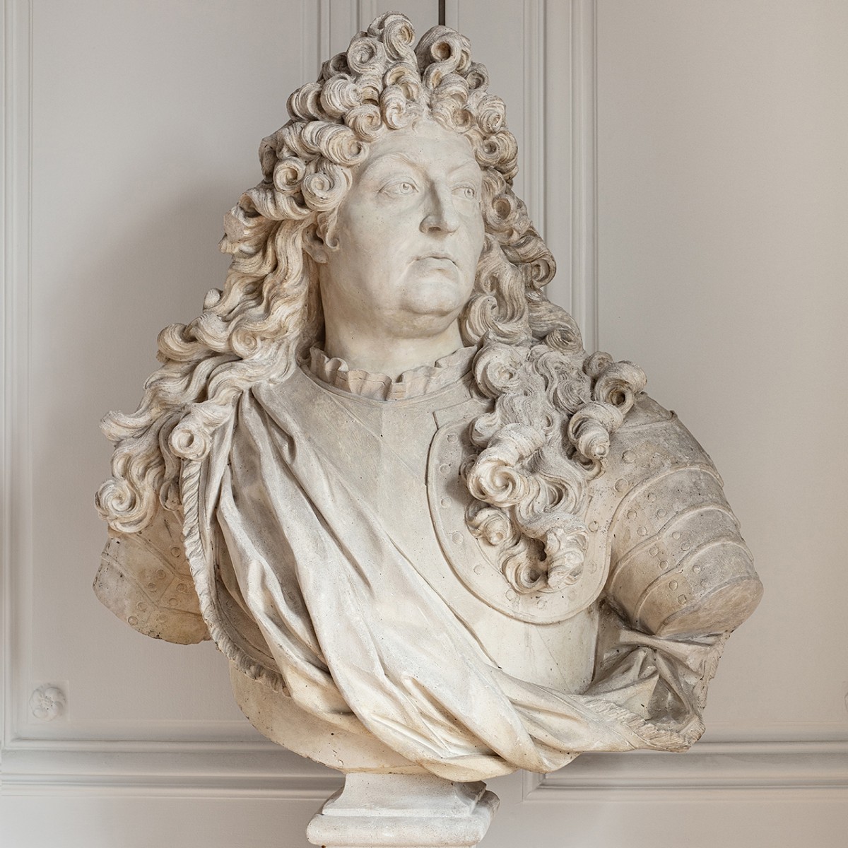 Louis XIV Buste en plâtre de moulage:15cm 