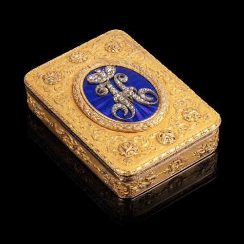 Imperial presentation box with cipher of Nicholas I, by Keibel, 1825-1855  - Objects of Vertu Style 