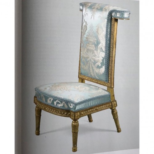 18th century - Louis XVI voyeuse chair, delivered in 1789 to Madame Elisabeth at Montreuil