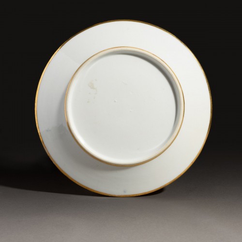 XIXe siècle - Darte Frères - Assiette à décor topographique, époque Consulat, Empire