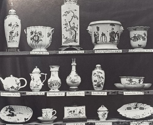 Antiquités - Paire de seaux à bouteilles en porcelaine de Samson   ''kakiemon'' imitant St Cloud