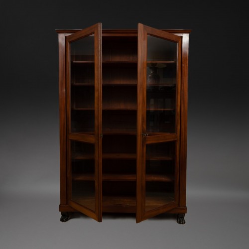 Mobilier Bibliothéque, vitrine - Bibliothèque ou armoire vitrée en acajou - époque Consulat Empire
