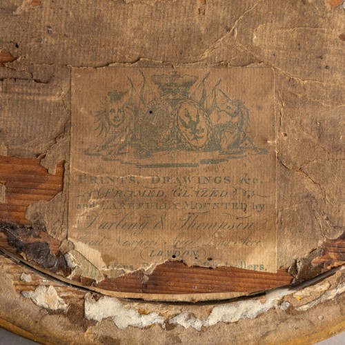 Italie, vers 1790 - ruines romaines, genre du Grand Tour et cadre d'époque Louis XVI - Schoppmann Art and Antiques