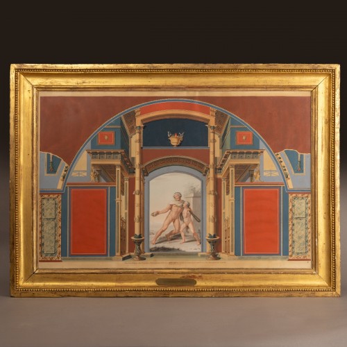 Campanella d'après Maron vers 1781 - grande gravure d'Hercule ivre - Gravures et livres anciens Style Louis XVI