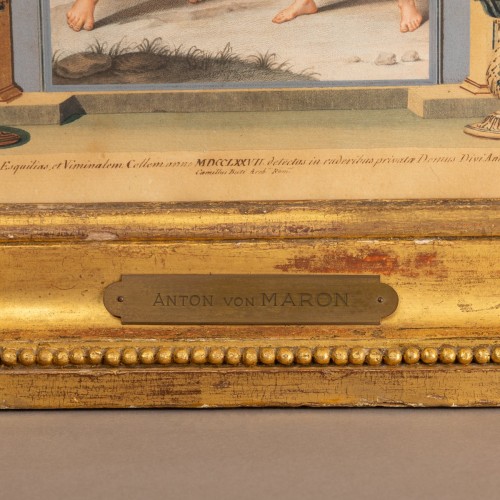 Campanella d'après Maron vers 1781 - grande gravure d'Hercule ivre - Louis XVI