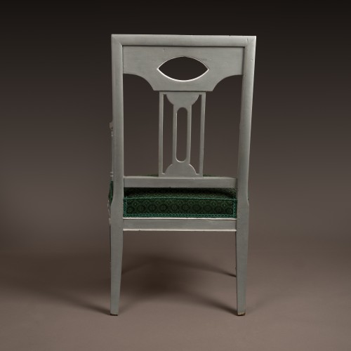 Directoire Armchair With Pierced Back stamped JACOB FRERES / RUE MESLEE - 