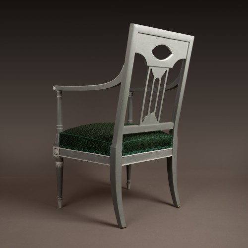 Directoire - Directoire Armchair With Pierced Back stamped JACOB FRERES / RUE MESLEE