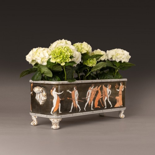 Importante jardinière en faïence, Hill Pottery Staffordshire circa 1860 - Schoppmann Art and Antiques