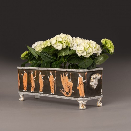 XIXe siècle - Importante jardinière en faïence, Hill Pottery Staffordshire circa 1860