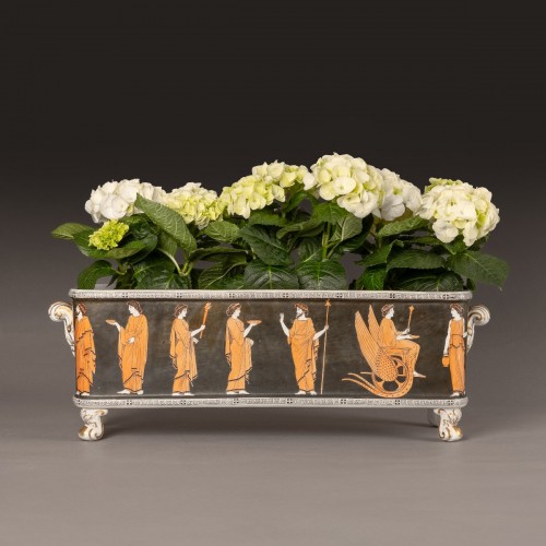 Napoléon III - Importante jardinière en faïence, Hill Pottery Staffordshire circa 1860