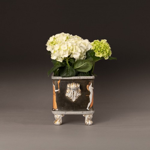 Antiquités - Importante jardinière en faïence, Hill Pottery Staffordshire circa 1860