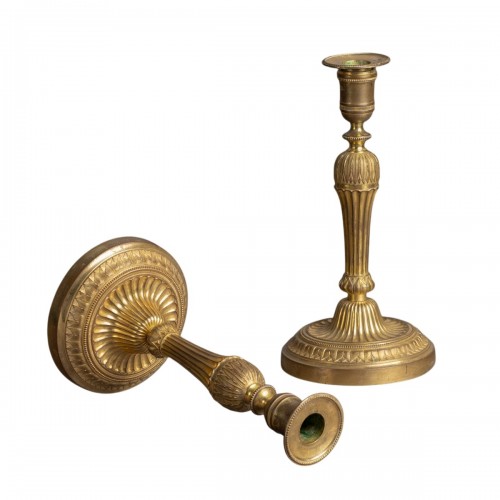 Paire de bougeoirs, - Paris, époque Louis XVI, vers 1780