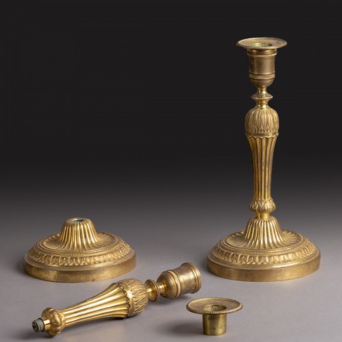 Luminaires Bougeoirs et Chandeliers - Paire de bougeoirs, - Paris, époque Louis XVI, vers 1780