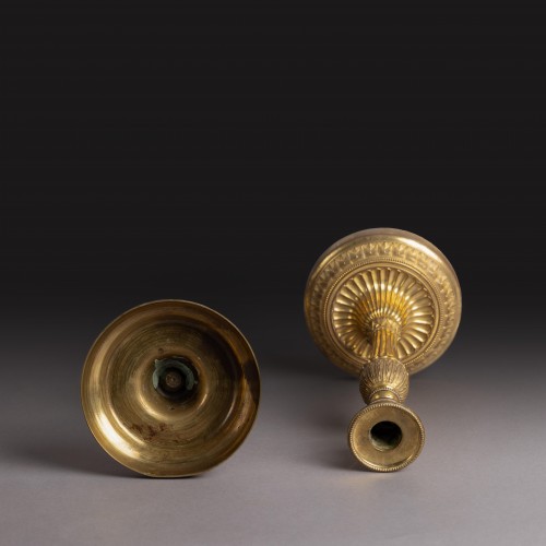 XVIIIe siècle - Paire de bougeoirs, - Paris, époque Louis XVI, vers 1780