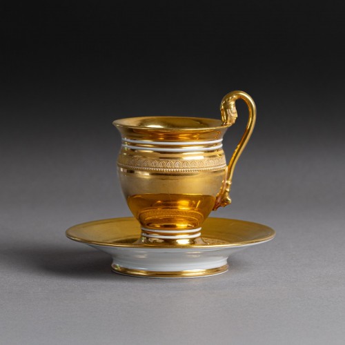 Tasse ovoïde et sa soucoupe - Darte Frères, vers 1820 - Schoppmann Art and Antiques