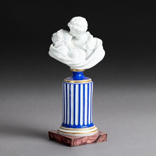 Le baiser, buste en biscuit de Niderviller, vers 1780 - Céramiques, Porcelaines Style Louis XVI