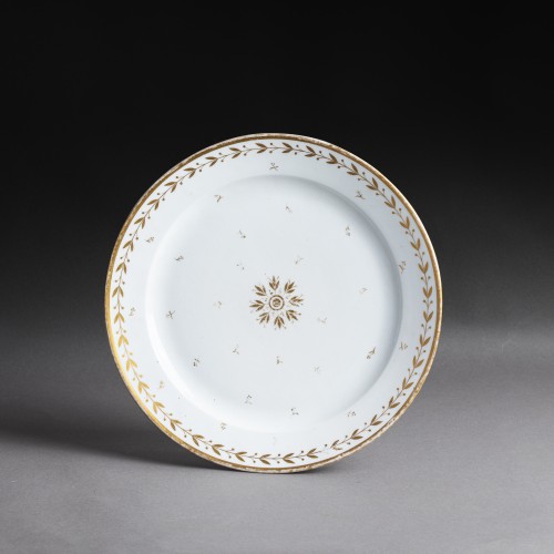 Céramiques, Porcelaines  - Paire de plats à entremets du service offert par Napoléon à Regnaud, Sèvres 1809 
