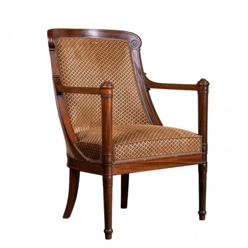 Jacob Desmalter – Fauteuil gondole de bureau en acajou, livré pour la Mse de Montcalm