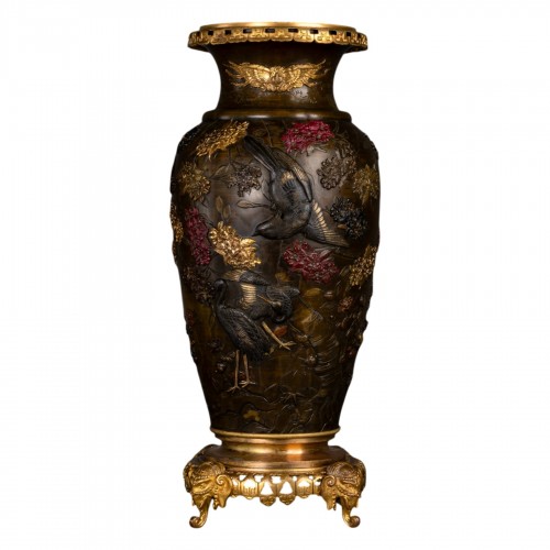 Escalier de Cristal, vers 1880 (E. Lièvre) - très important vase Sentoku, Japon ère M