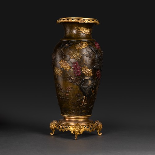 Escalier de Cristal, vers 1880 (E. Lièvre) - très important vase Sentoku, Japon ère M - Napoléon III