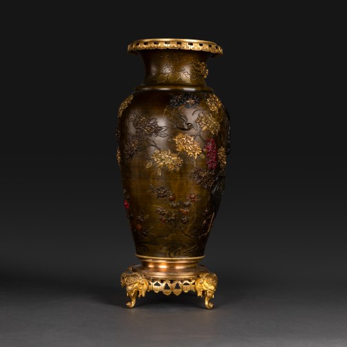 Napoléon III - Escalier de Cristal, vers 1880 (E. Lièvre) - très important vase Sentoku, Japon ère M
