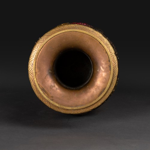 Antiquités - Escalier de Cristal, vers 1880 (E. Lièvre) - très important vase Sentoku, Japon ère M