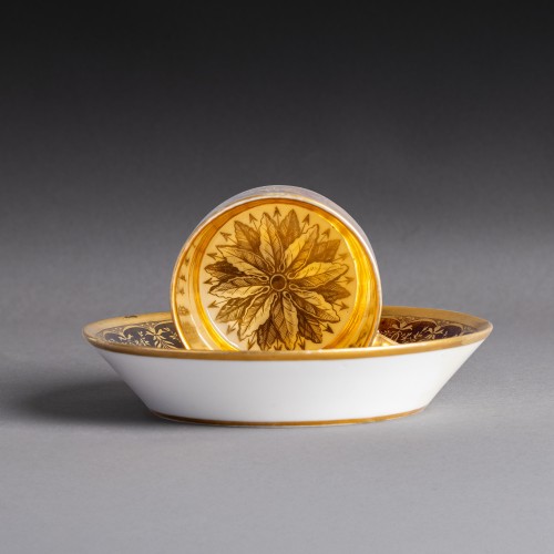 Porcelain & Faience  - Dihl And Guerhard, Consulate And Empire Periods—chocolate Cup And Saucer—to