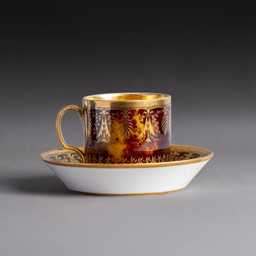 18th century - Dihl And Guerhard, Consulate And Empire Periods—chocolate Cup And Saucer—to