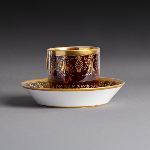 Dihl And Guerhard, Consulate And Empire Periods—chocolate Cup And Saucer—to - Empire