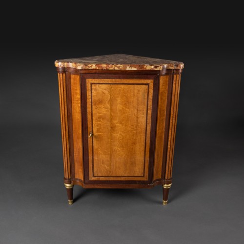 Furniture  - Etienne Levasseur, Maitre In 1767—corner Cupboard - Lemonwood —louis XVI P