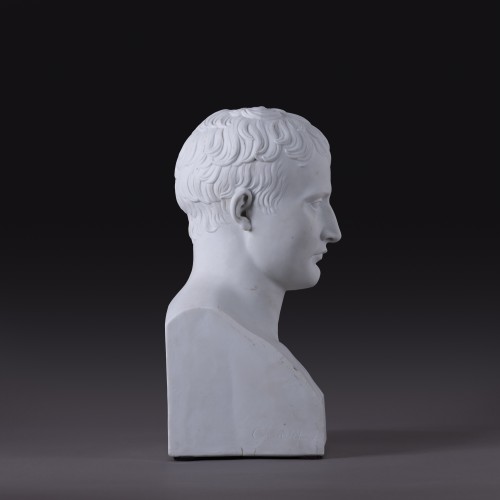 Antiquités - Imperial Sèvres Manufactory, 1808—bust Of Napoleon After Chaudet—2nd Size, 
