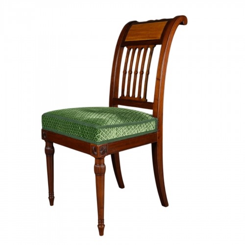 G. Jacob, C. 1790 - Louis XVI-style mahogany and lemonwood chair