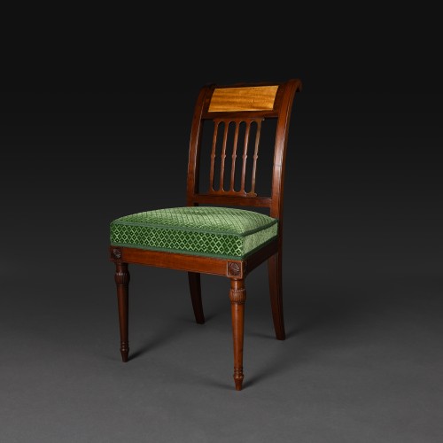 Seating  - G. Jacob, C. 1790 - Louis XVI-style mahogany and lemonwood chair