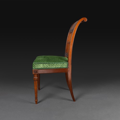 G. Jacob, C. 1790 - Louis XVI-style mahogany and lemonwood chair - 