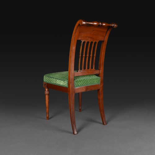 18th century - G. Jacob, C. 1790 - Louis XVI-style mahogany and lemonwood chair