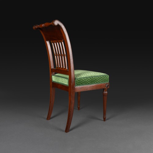 Directoire - G. Jacob, C. 1790 - Louis XVI-style mahogany and lemonwood chair