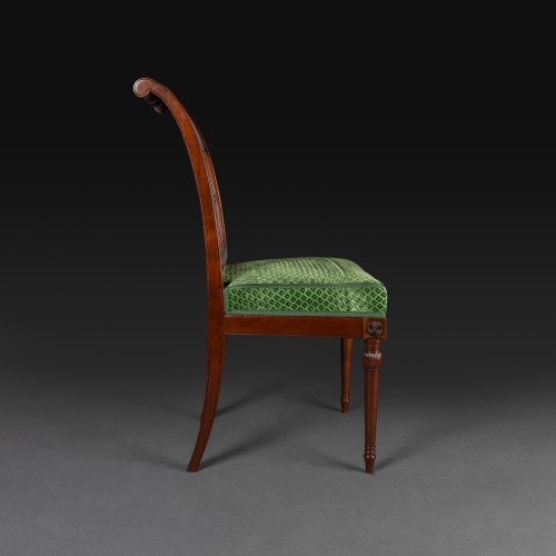 Antiquités - G. Jacob, C. 1790 - Louis XVI-style mahogany and lemonwood chair