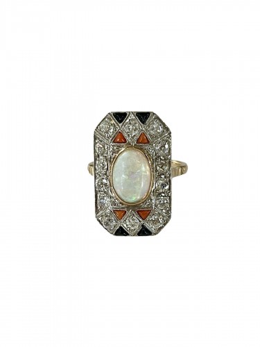 Gold, Platinum, Diamonds Ring  circa 1920