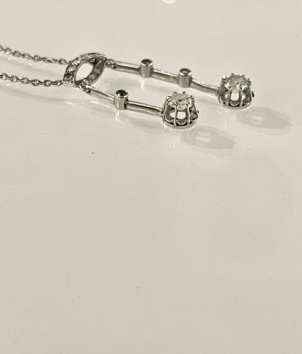 Collier dit negligé en or et diamants vers 1930 - SeblAntic