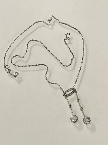 Collier dit negligé en or et diamants vers 1930 - Art Déco