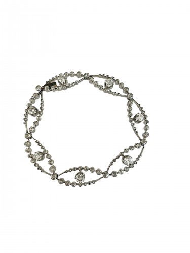 Bracelet en platine et diamants - SeblAntic