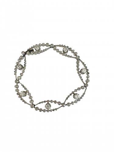 Garland Bracelet In Platinum And Diamonds - 