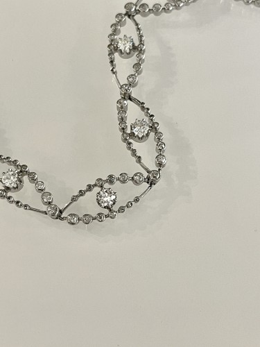 XXe siècle - Bracelet en platine et diamants