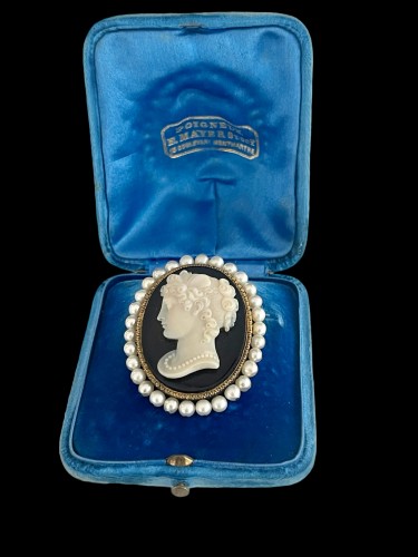 19th century - Antique onyx cameo in its box