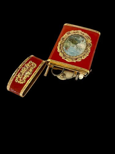 Souvenir Of Friendship Case In Lacquer And Gold, Louis XVI Period - 